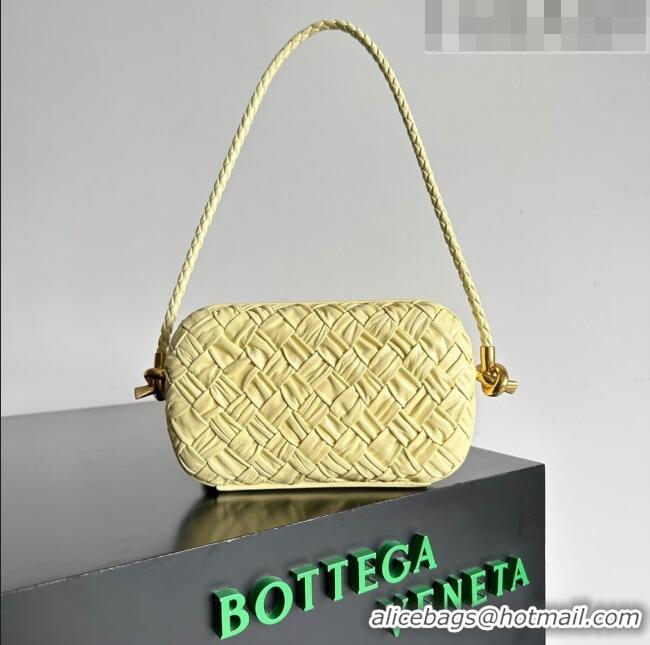 Top Quality Bottega Veneta Knot On Strap in Foulard Intreccio Leather 717623 Yellow 2023