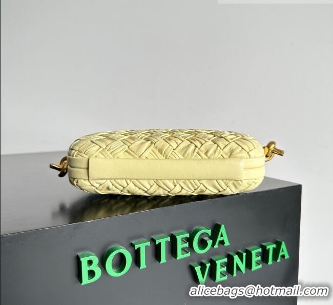 Top Quality Bottega Veneta Knot On Strap in Foulard Intreccio Leather 717623 Yellow 2023