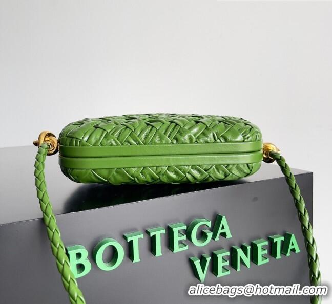 Trendy Design Bottega Veneta Knot On Strap in Foulard Intreccio Leather 717623 Green 2023