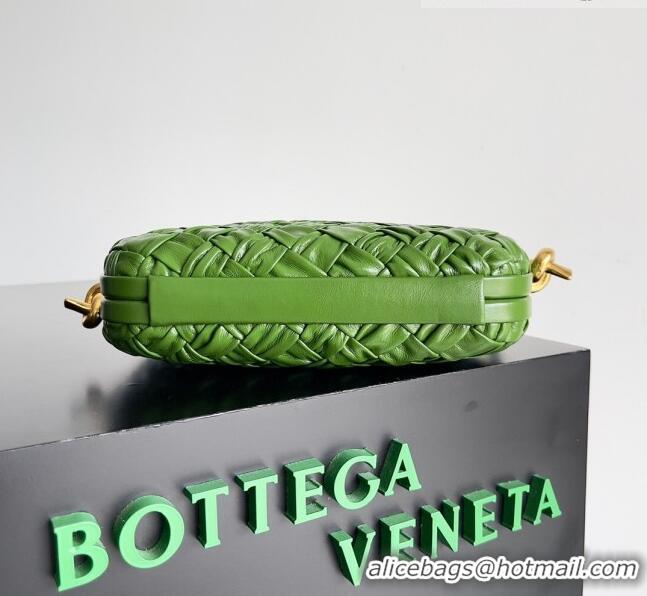 Trendy Design Bottega Veneta Knot On Strap in Foulard Intreccio Leather 717623 Green 2023