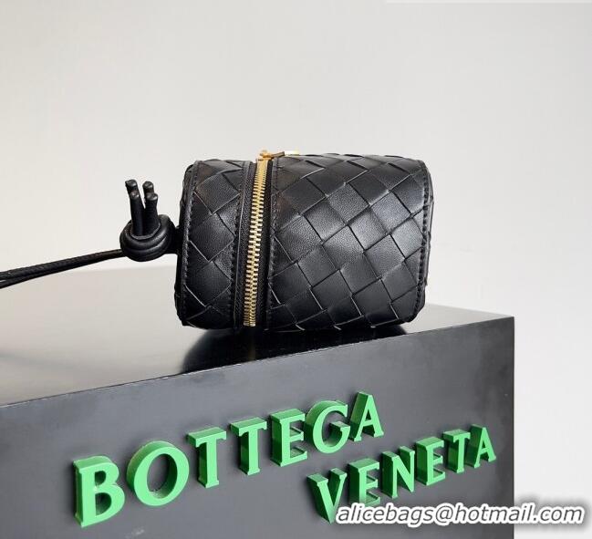 Affordable Price Bottega Veneta Mini Intrecciato Vanity Case 743551 Black 2023