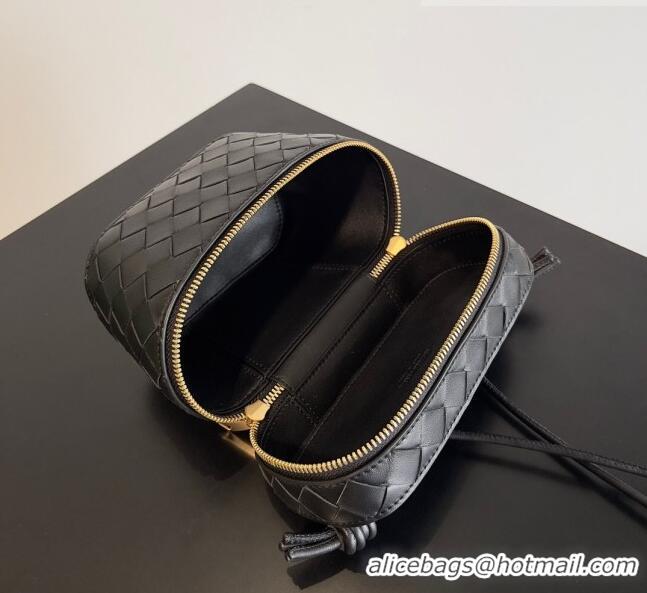 Affordable Price Bottega Veneta Mini Intrecciato Vanity Case 743551 Black 2023