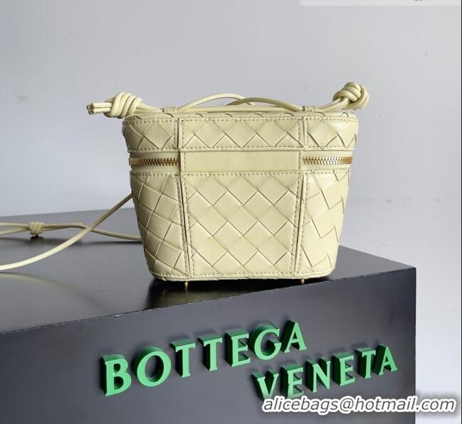 Famous Brand Bottega Veneta Mini Intrecciato Vanity Case 743551 Yellow 2023