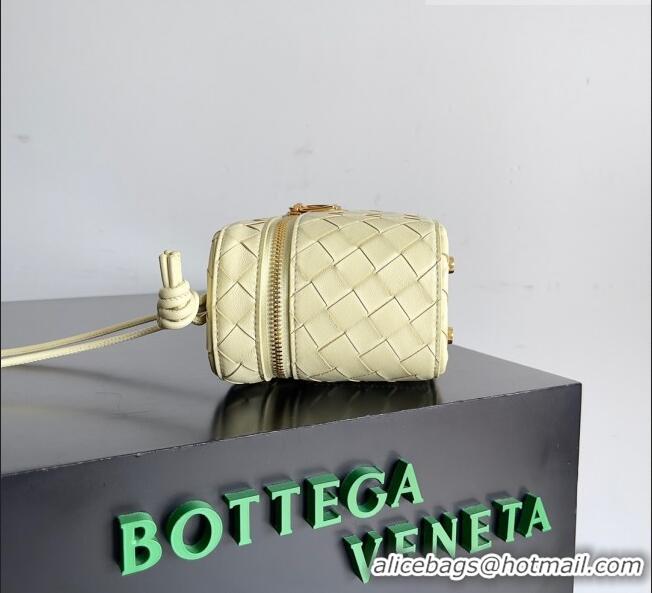 Famous Brand Bottega Veneta Mini Intrecciato Vanity Case 743551 Yellow 2023