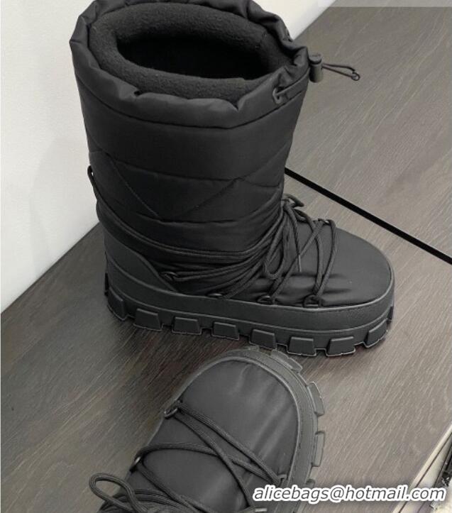 Good Quality Prada Nylon gabardine après-ski boots Black 1U007N2