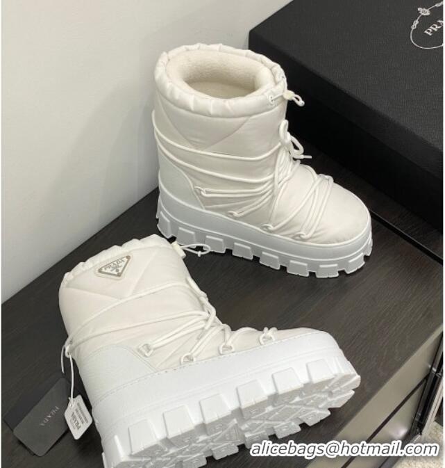 Low Price Prada Nylon gabardine après-ski boots White 1U007N2