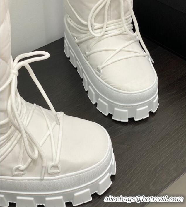 Low Price Prada Nylon gabardine après-ski boots White 1U007N2