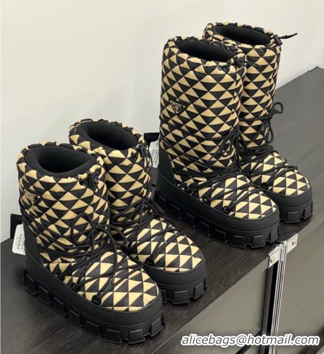 Low Cost Prada Nylon gabardine après-ski boots Beige 1U007N2