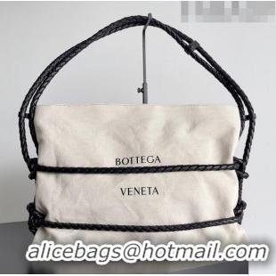 Famous Brand Bottega Veneta Canvas Tote Bag BV101717 White 2023