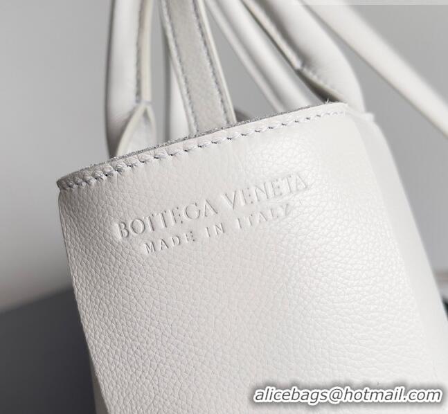 Inexpensive Bottega Veneta Mini Arco Tote Bag in Grained Leather 709337 White 2023