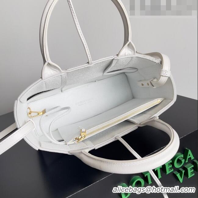 Inexpensive Bottega Veneta Mini Arco Tote Bag in Grained Leather 709337 White 2023