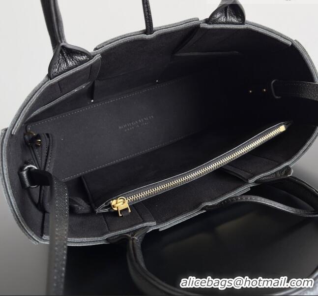 Promotional Bottega Veneta Mini Arco Tote Bag in Grained Leather 709337 Black 2023