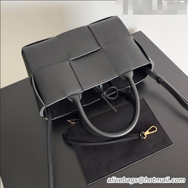 Promotional Bottega Veneta Mini Arco Tote Bag in Grained Leather 709337 Black 2023