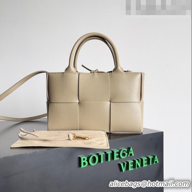 Discount Bottega Veneta Mini Arco Tote Bag in Grained Leather 709337 Beige 2023