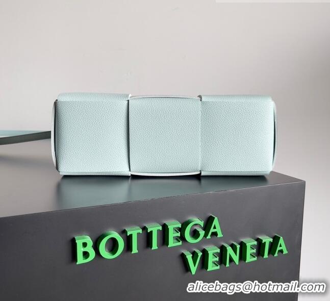 Famous Brand Bottega Veneta Mini Arco Tote Bag in Grained Leather 709337 Light Blue 2023