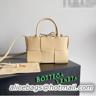 Top Quality Bottega Veneta Mini Arco Tote Bag in Grained Leather 709337 Yellow 2023