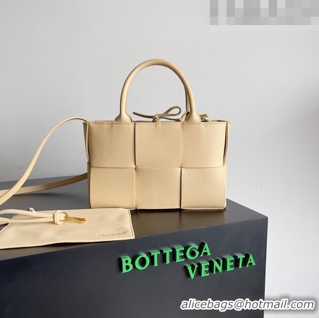 Top Quality Bottega Veneta Mini Arco Tote Bag in Grained Leather 709337 Yellow 2023