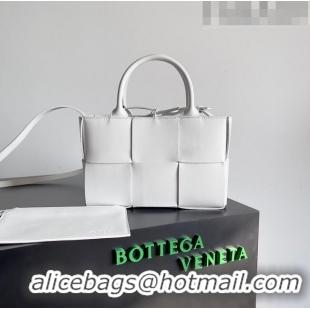 Super Quality Bottega Veneta Mini Arco Tote Bag in Lambskin 709337 White 2023