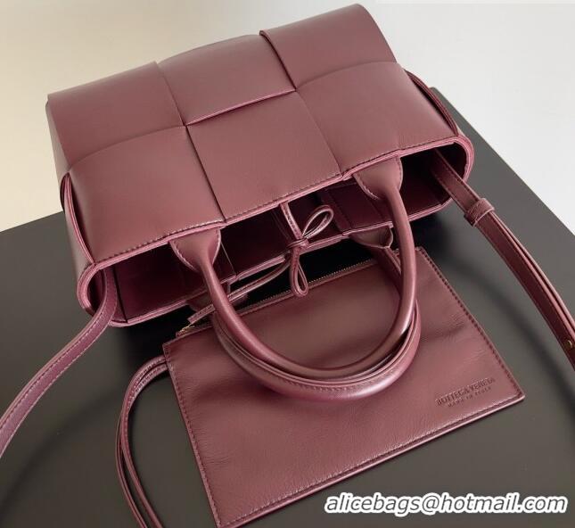 Hot Sell Cheap Bottega Veneta Mini Arco Tote Bag in Lambskin 709337 Burgundy 2023