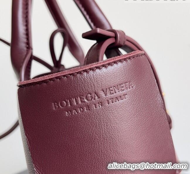 Hot Sell Cheap Bottega Veneta Mini Arco Tote Bag in Lambskin 709337 Burgundy 2023