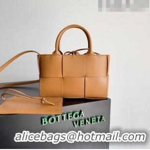 Good Product Bottega Veneta Mini Arco Tote Bag in Lambskin 709337 Brown 2023