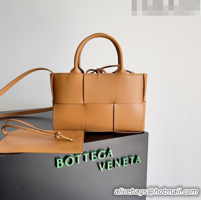 Good Product Bottega Veneta Mini Arco Tote Bag in Lambskin 709337 Brown 2023