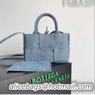 Famous Brand Bottega Veneta Mini Arco Tote Bag in Denim 709337 Blue 2023