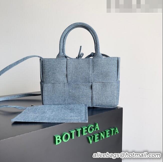 Famous Brand Bottega Veneta Mini Arco Tote Bag in Denim 709337 Blue 2023