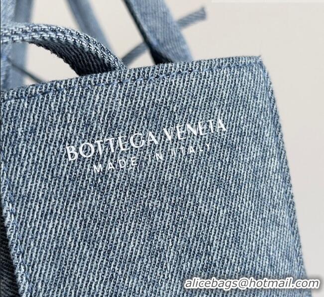 Famous Brand Bottega Veneta Mini Arco Tote Bag in Denim 709337 Blue 2023