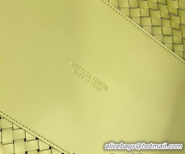 Super Quality Bottega Veneta Large Cabat Tote Bag in Intreccio Leather Ice Cream 608811 Yellow 2023