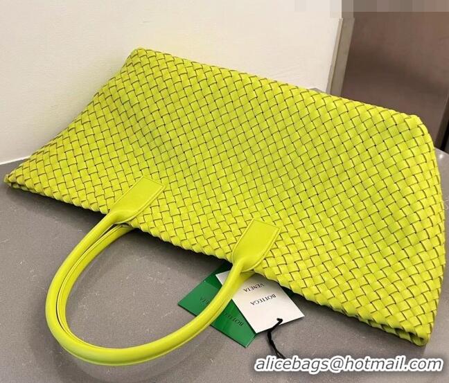 Top Quality Bottega Veneta Large Cabat Tote Bag in Intreccio Leather 608811 Kiwi Green 2023