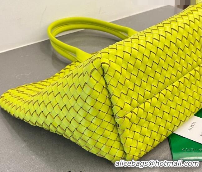 Top Quality Bottega Veneta Large Cabat Tote Bag in Intreccio Leather 608811 Kiwi Green 2023