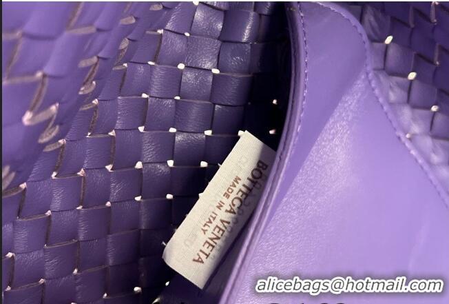 Well Crafted Bottega Veneta Large Cabat Tote Bag in Intreccio Leather 608811 Purple 2023