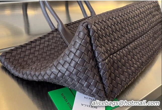 Top Quality Bottega Veneta Large Cabat Tote Bag in Intreccio Leather 608811 Grape Purple 2023