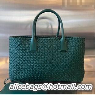 Top Quality Bottega Veneta Large Cabat Tote Bag in Intreccio Leather 608811 Green 2023