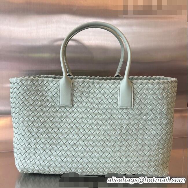 Popular Style Bottega Veneta Large Cabat Tote Bag in Intreccio Leather 608811 Sage Green 2023