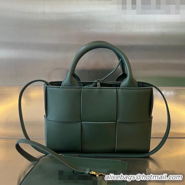 Super Quality Bottega Veneta Candy Arco Tote Bag in Intreccio Lambskin 729029 Raintree Green 2023