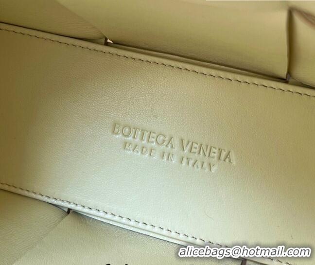 Super Quality Bottega Veneta Candy Arco Tote Bag in Intreccio Lambskin 729029 Ice Cream Yellow 2023