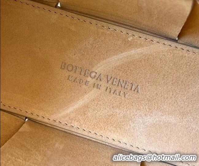 Low Price Bottega Veneta Candy Arco Tote Bag in Intreccio Lambskin 729029  Almond Pink 2023