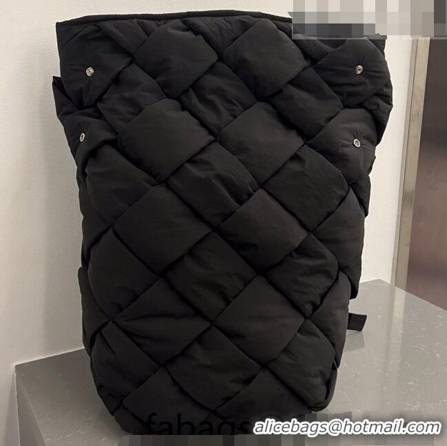 Top Quality Bottega Veneta Backpack bag in Intreccio Nylon 690891 Black 2023