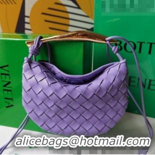 Good Taste Bottega Veneta Mini Sardine Bag in Intrecciato Leather 744267 Lilac Purple 2023