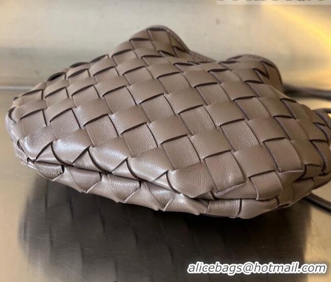 Luxury Cheap Bottega Veneta Mini Sardine Bag in Intrecciato Leather 744267 Khaki 2023