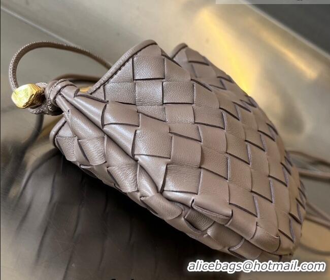 Luxury Cheap Bottega Veneta Mini Sardine Bag in Intrecciato Leather 744267 Khaki 2023