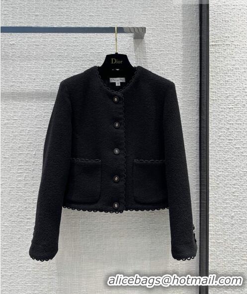 Super Quality Dior Tweed Jacket D102105 Black 2023