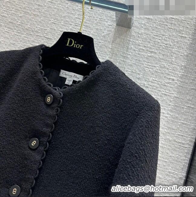 Super Quality Dior Tweed Jacket D102105 Black 2023