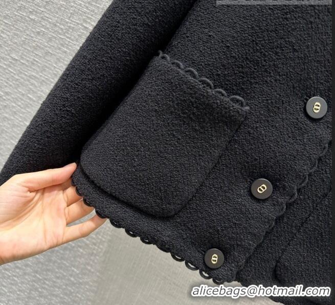 Super Quality Dior Tweed Jacket D102105 Black 2023