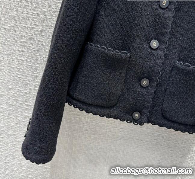 Super Quality Dior Tweed Jacket D102105 Black 2023