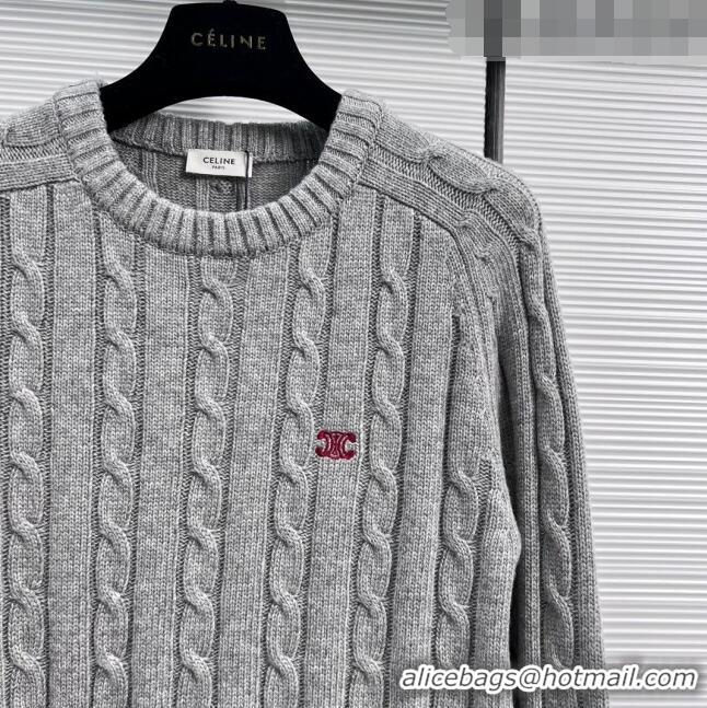 Good Product Celine Cashmere & Wool Sweater C102114 Grey 2023