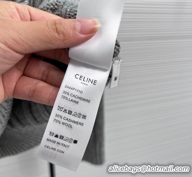 Good Product Celine Cashmere & Wool Sweater C102114 Grey 2023