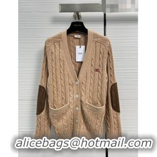 ​Pretty Style Celine Cashmere & Wool Cardigan C102116 Brown 2023